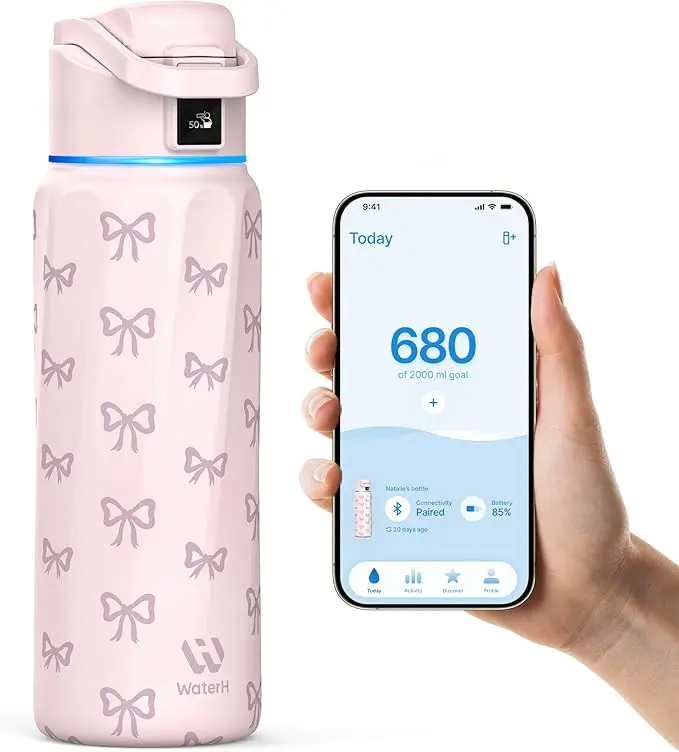 BOOST Smart Water Bottle with Reminder & Tracker, Double Wall Vacuum Insulated