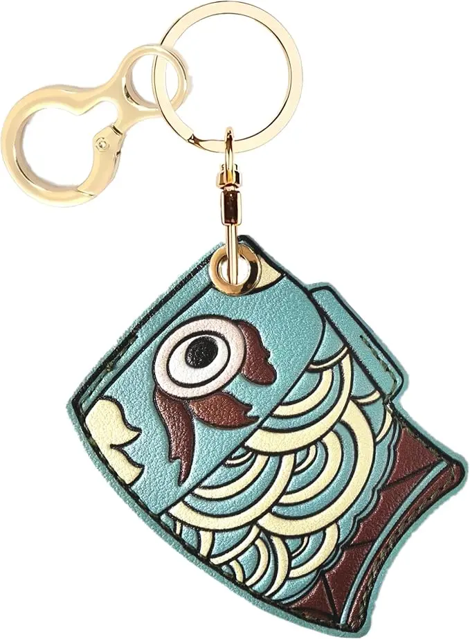 BORKUANA Leather Keychain Holder Case Compatible