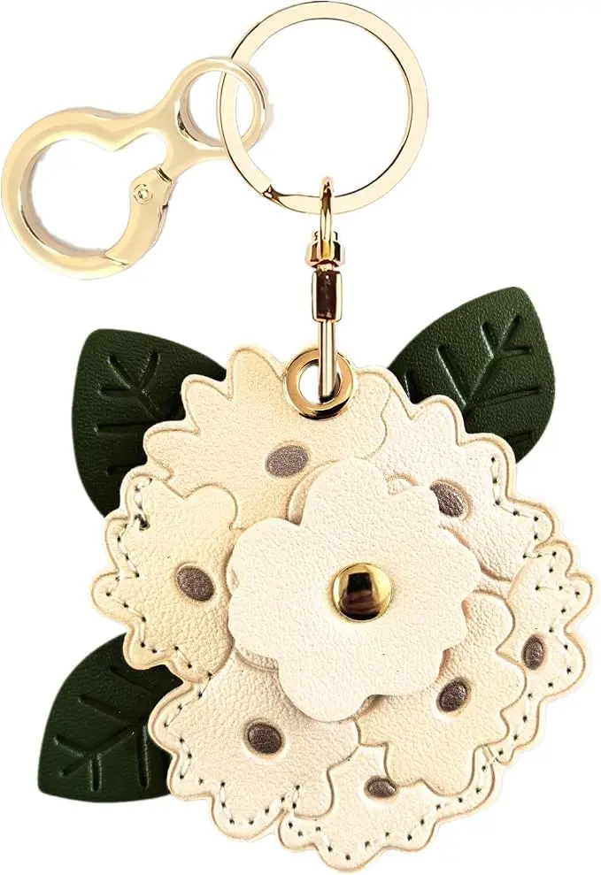 BORKUANA Leather Keychain Holder Case Compatible