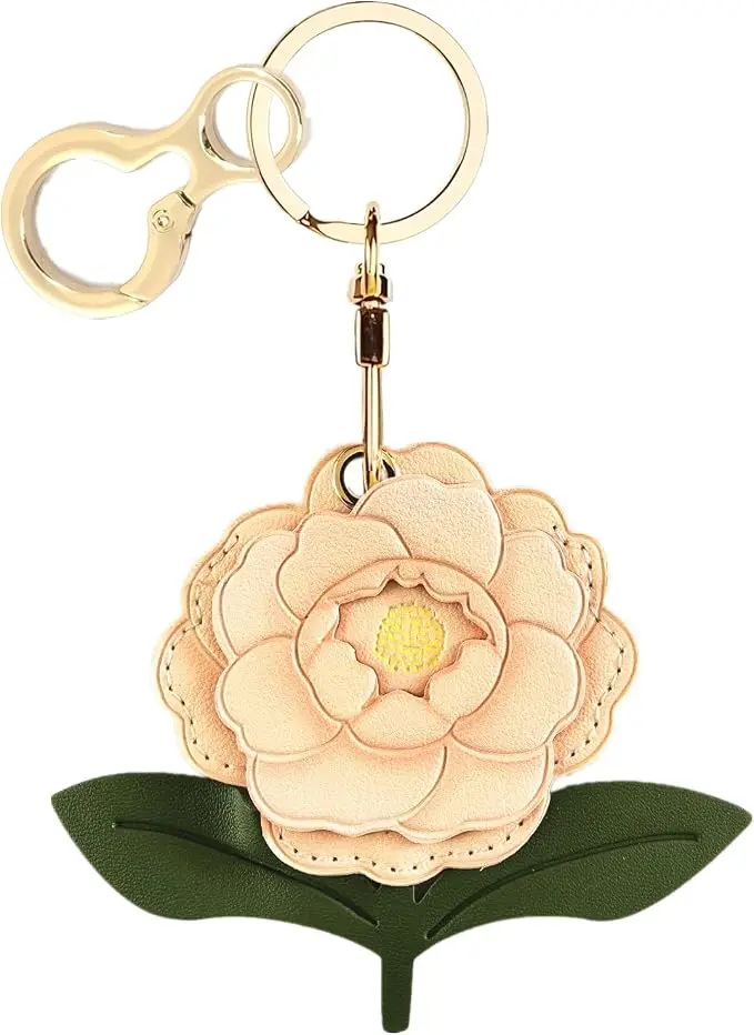 BORKUANA Leather Keychain Holder Case Compatible
