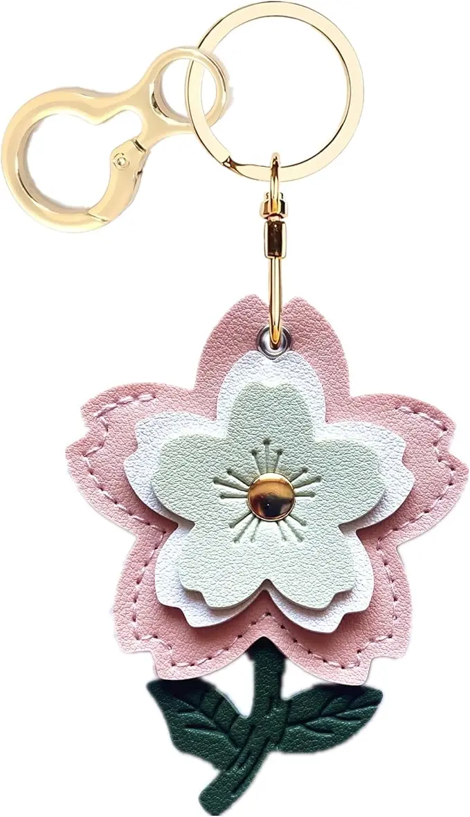 BORKUANA Leather Keychain Holder Case Compatible