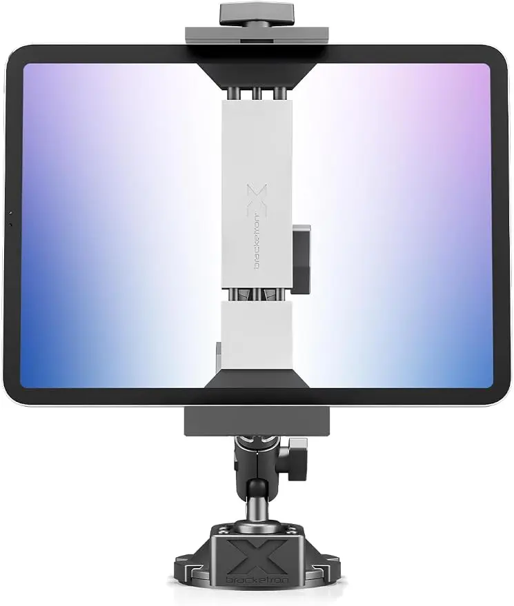 Bracketron HD Tablet Dock PRO Dash and Window Metal Clamp Mount, Universal