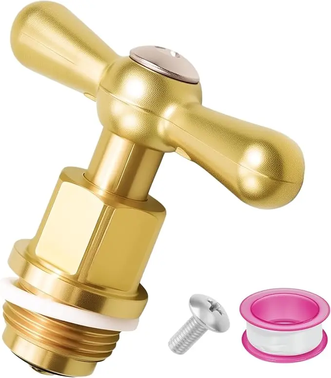Brass Globe Valve Faucet Stem and Bonnet Replacement Kit