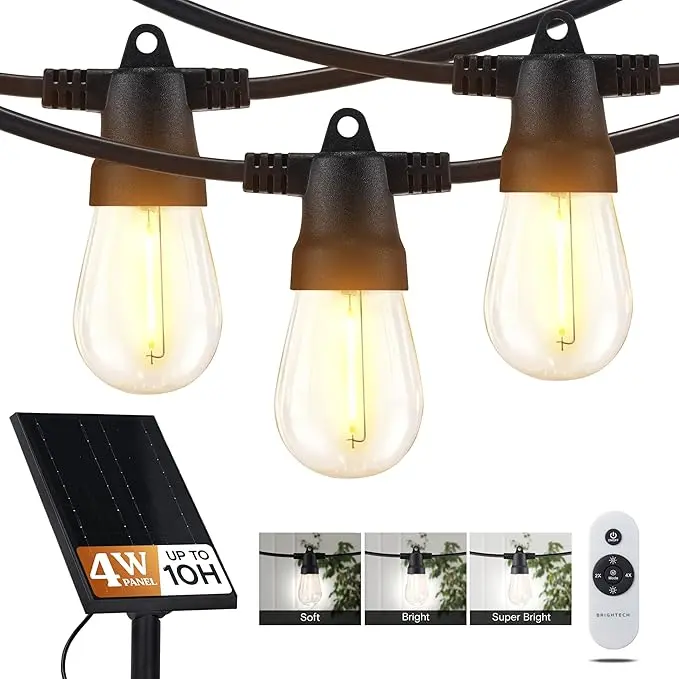 Brightech Ambience Pro Super Bright Solar - 27Ft Remote Control Outdoor String