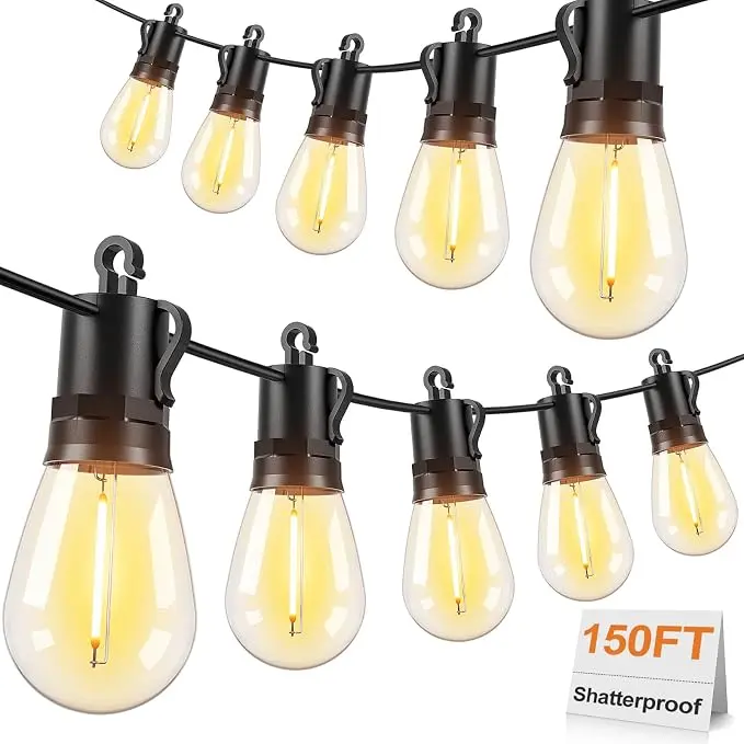 Brightever 150FT Outdoor String Lights, Patio Lights