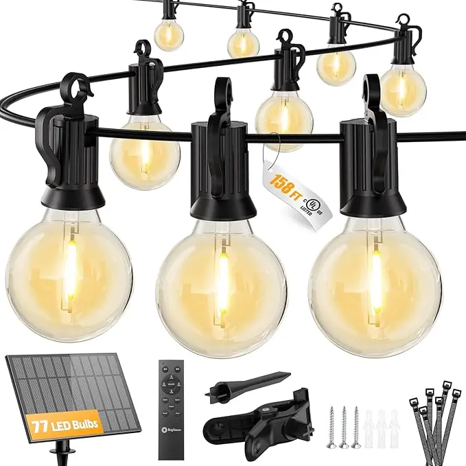 Brightown 158FT Solar String Lights Outdoor