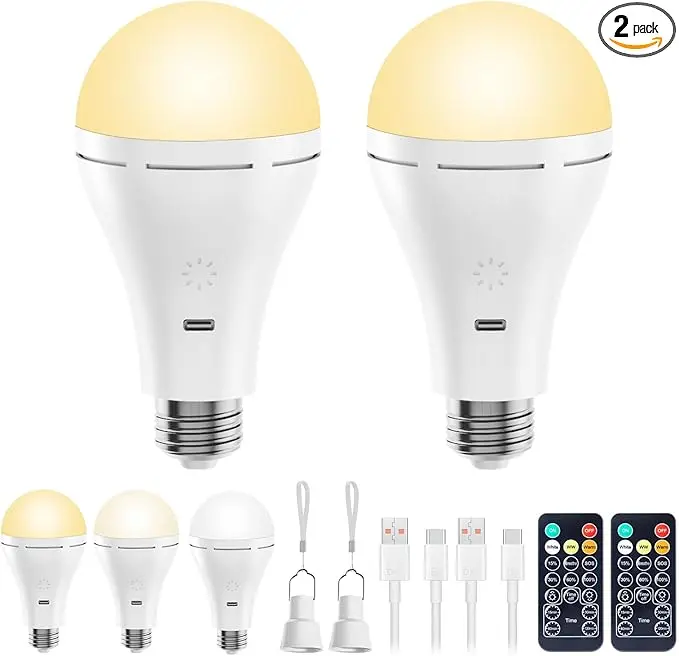 Brightown E26 Rechargeable Light Bulb