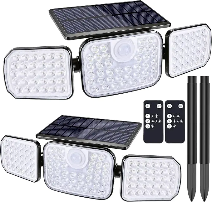 BrizLabs Solar Outdoor Lights, 3 Modes Motion Sensor LED Security Lights