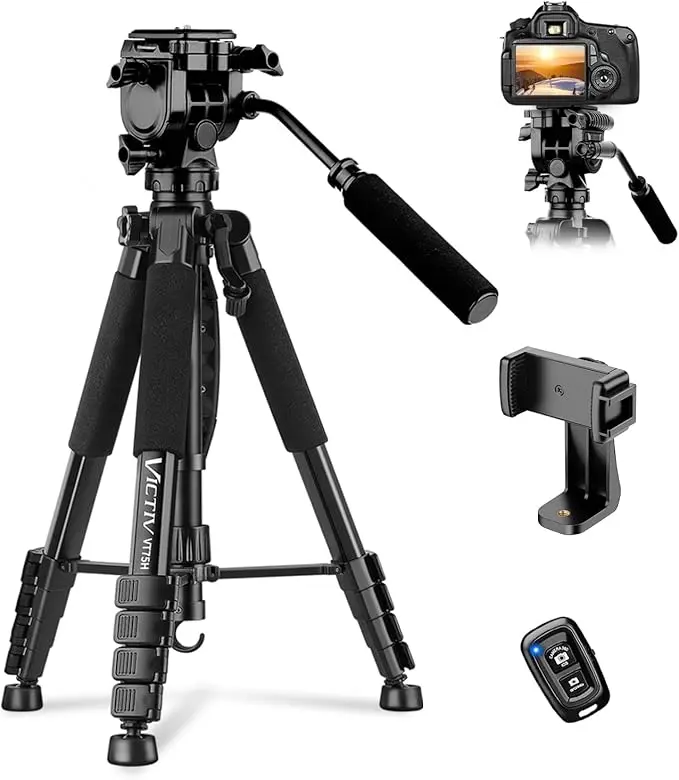 Camera Tripod, 75” Heavy Duty Tripod