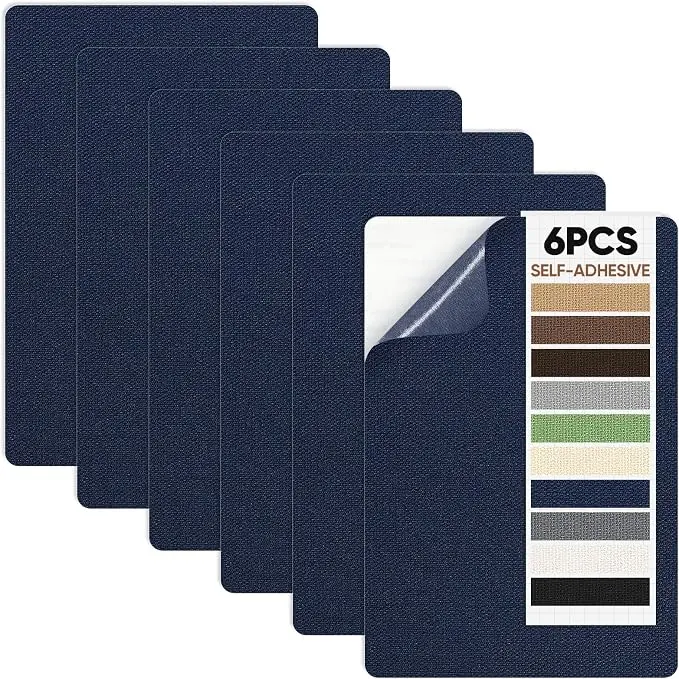 Canvas Patch 5.5 x 8 Inches 6Pcs Self-Adhesive Waterproof Canvas Patch Kit