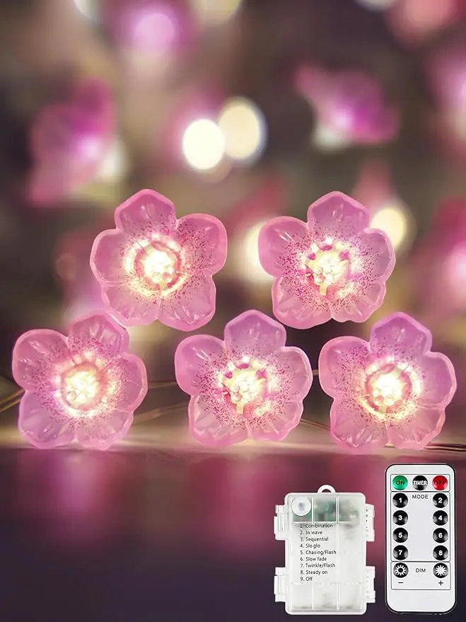 Cherry Blossom Flower String Lights
