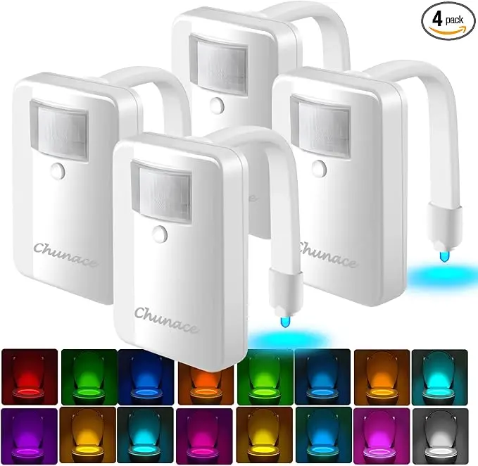Chunace 4 Pack Toilet Night Light