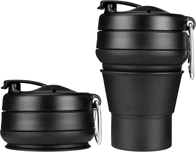 Collapsible Coffee Cup, 16 OZ 480ml Large Silicone Folding Camping Mug