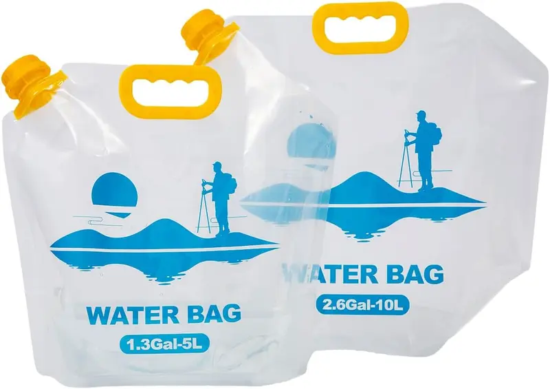 Collapsible Emergency Water Container Bag, WaterStorageCube, Flat Folding