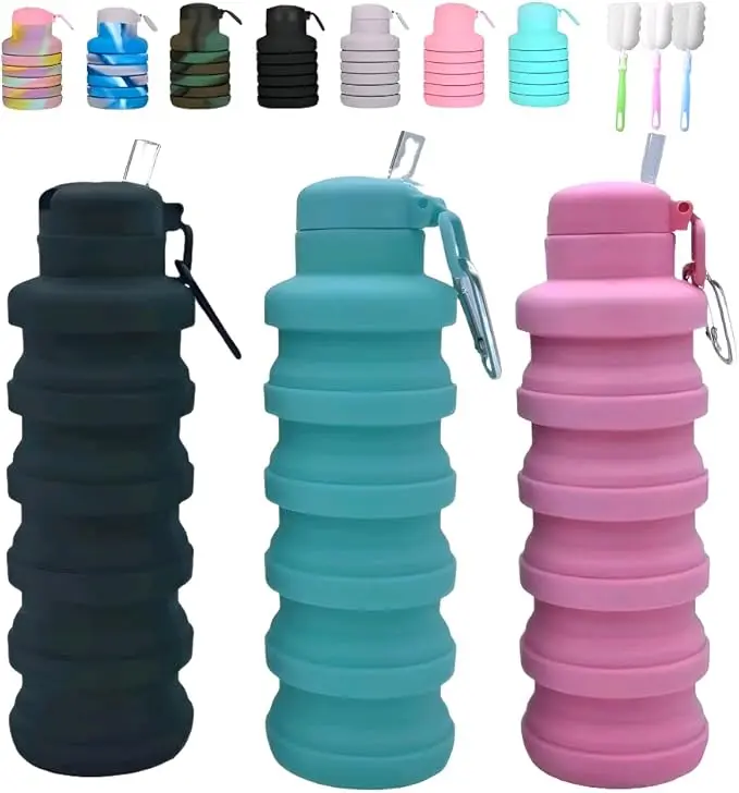 Collapsible water bottles 3 Pack