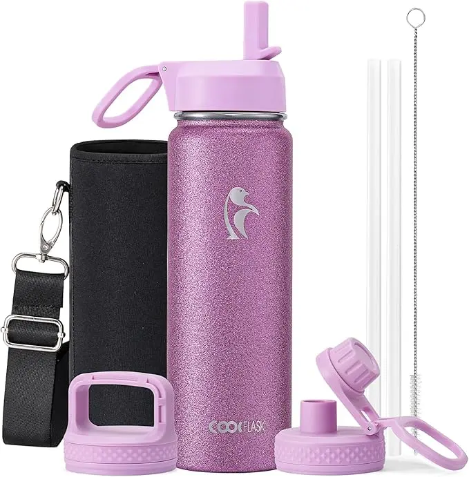 Coolflask Water Bottle 24 oz Insulated