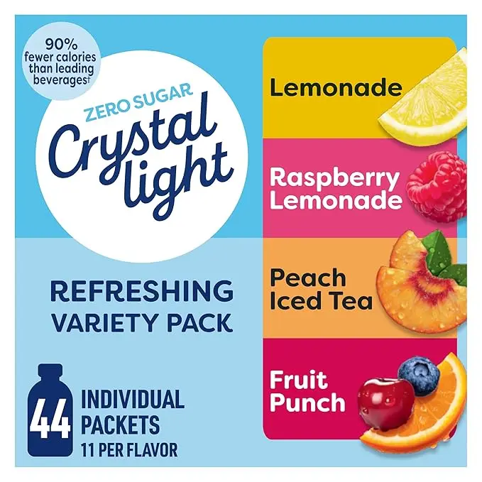 Crystal Light Refreshing Drink Mix Variety Pack, 44 Packets,
