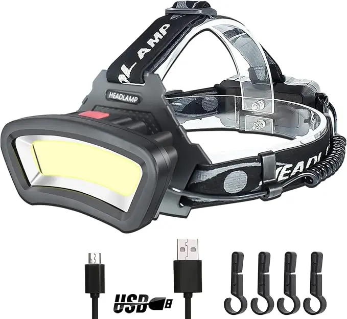 DARKBEAM COB Floodlight Headlamp USB Rechargeable