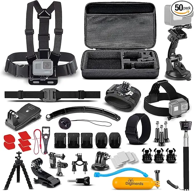 DigiNerds 50-in-1 Action Camera Accessories Kit