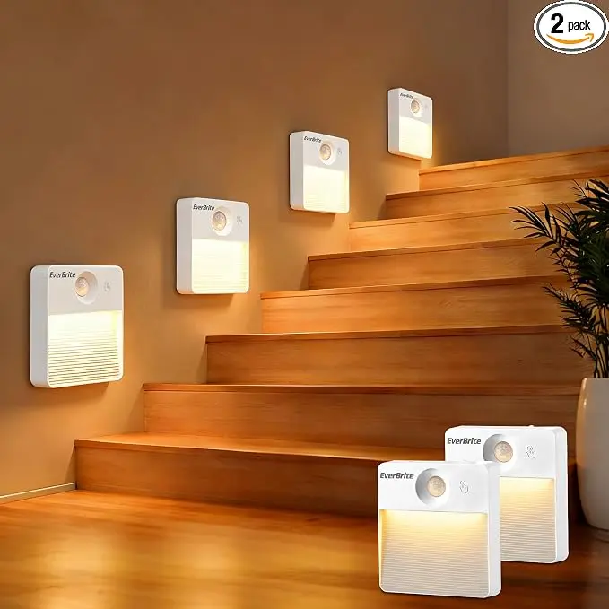 EverBrite Rechargeable Square Motion Sensor LED Night Light, Motion Activated