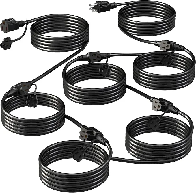 Eversimpleinc Black Outdoor Extension Cord