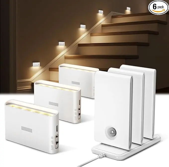 EZVALO 6 Pack Motion Sensor Night Lights