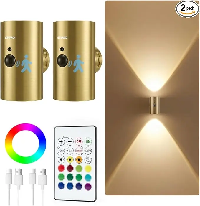 EZVALO Motion Sensor Wall Sconces