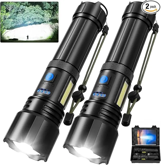Flashlight Rechargeable Flashlights High Lumens, 000 LM Bright LED Flashlight