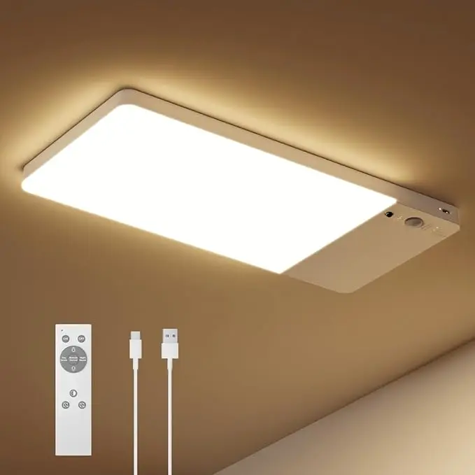 FULEN Rechargeable Motion Sensor Ceiling Light Upgraded, Closet Light