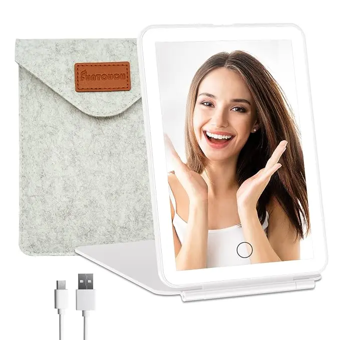 FUNTOUCH Rechargeable Travel Makeup Vanity Mirror