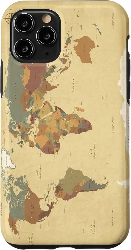 Globe Map Smartphone Cell Cover Gift World Map Pattern Phone Case