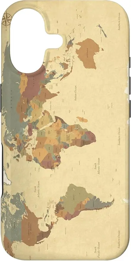 Globe Map Smartphone Cell Cover Gift World Map Pattern Phone Case