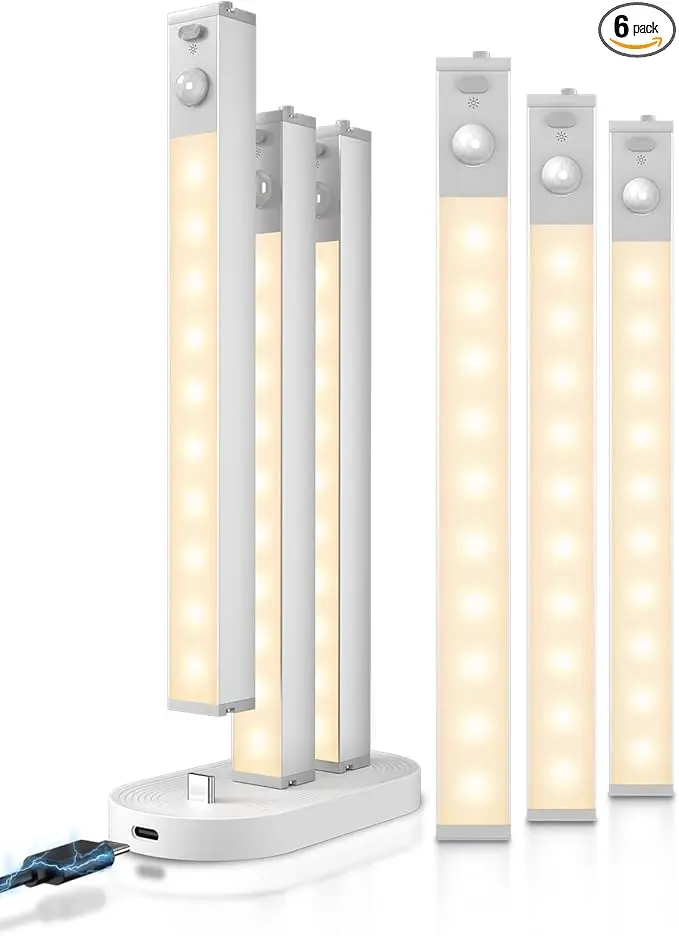 GOODEA 6 Pack Led Under Cabinet Lights Wireless