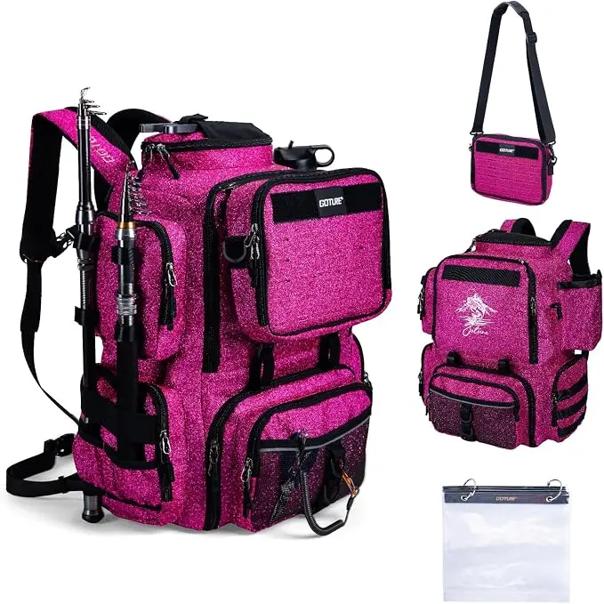 Goture Fishing Backpack, 900D Water-Resistant Tackle Backpack