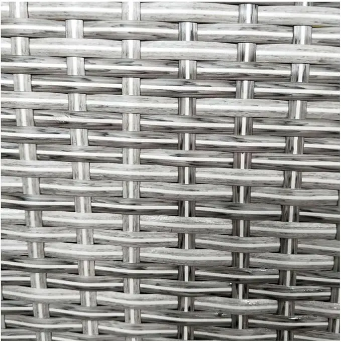 Gradient Grey Rattan Weaving Material