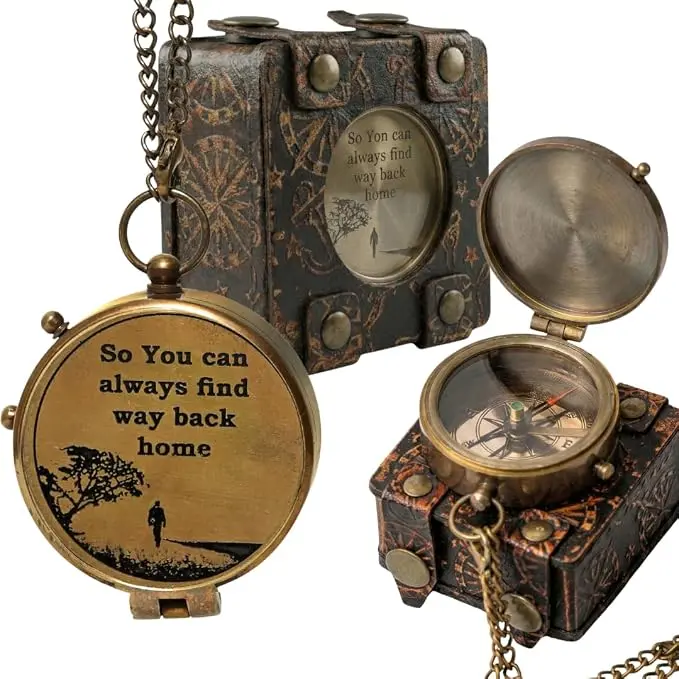 Handmade Brass Antique Compass