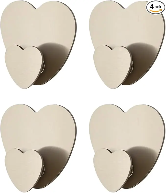 Heart Hooks Multipurpose Hooks 4 Coat Hooks