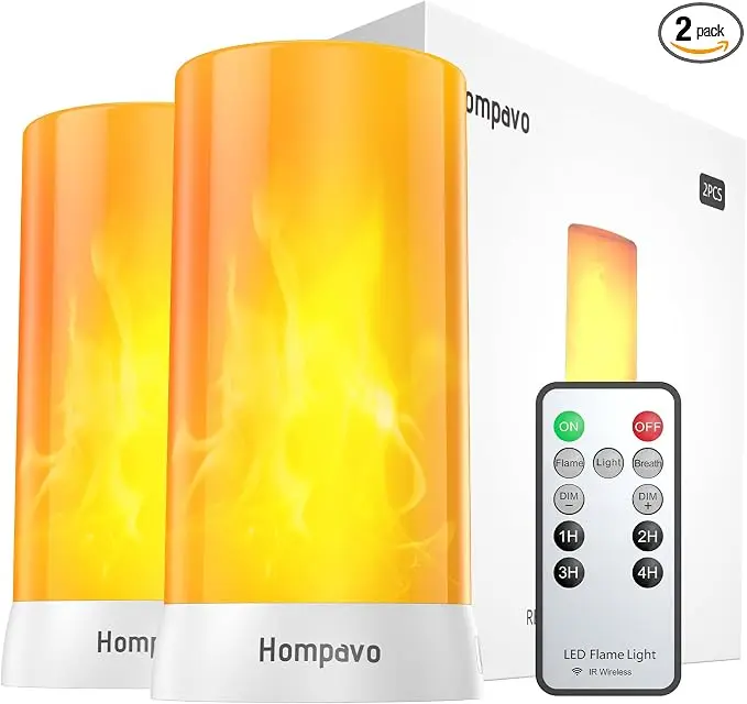Hompavo 【Upgraded】 LED Flame Lights