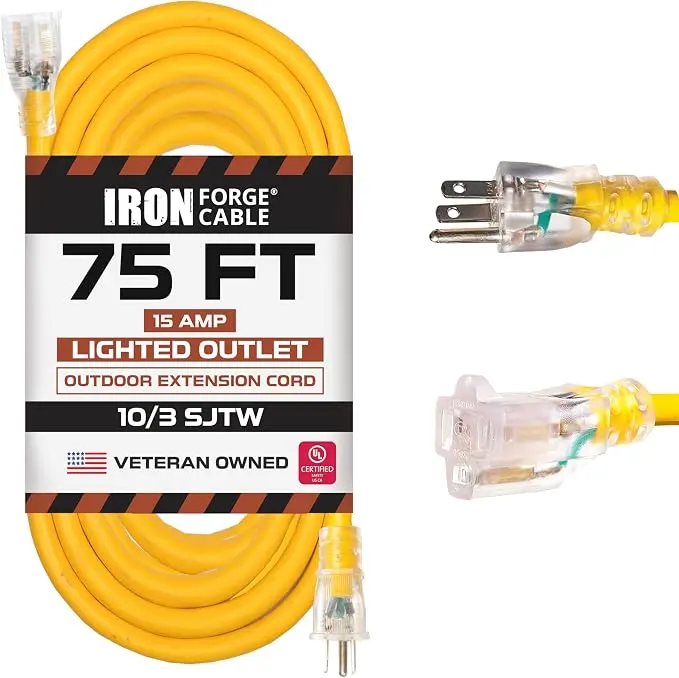 Iron Forge Cable Outdoor Extension Cord 75 Ft
