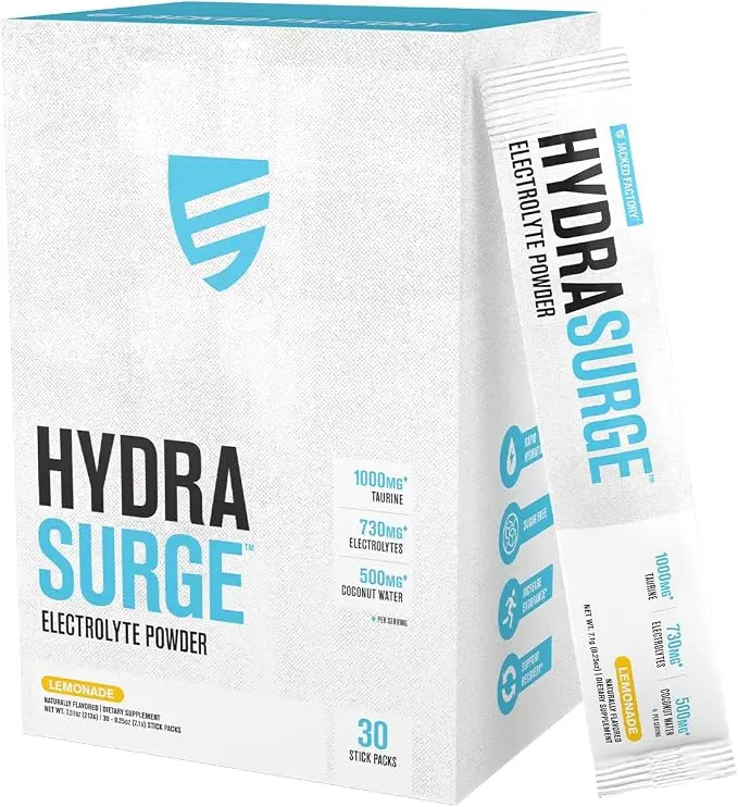 Jacked Factory Hydrasurge Electrolytes Powder Packets