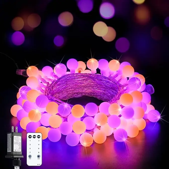 JMEXSUSS 100 LED Globe String Lights Indoor Plug in