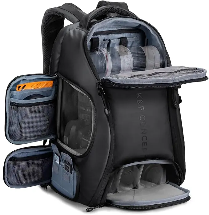 K&F CONCEPT Camera Backpack, 25L Large Capacity Camera Bag