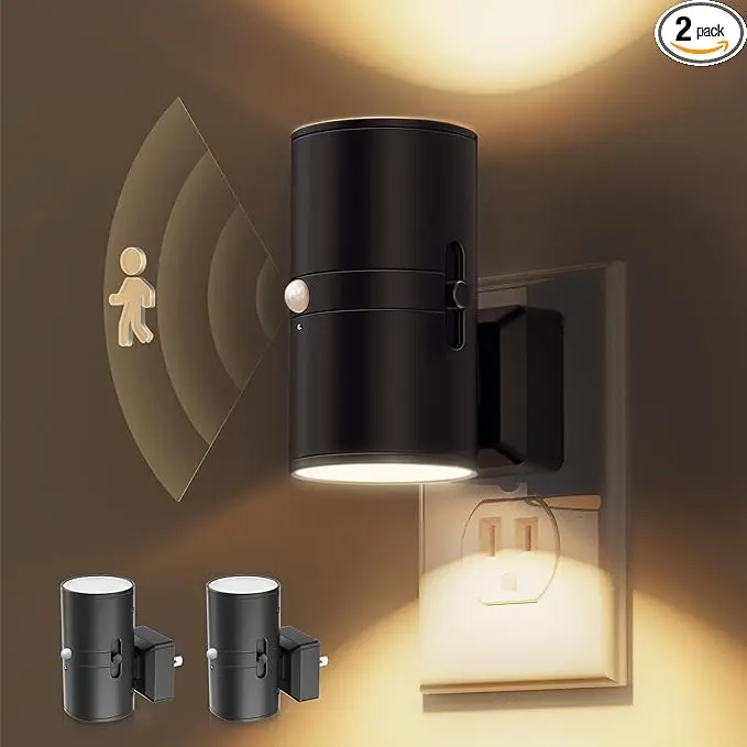 L LOHAS LED Motion Sensor Night Light, Dimmable Night Lights Plug into Wall