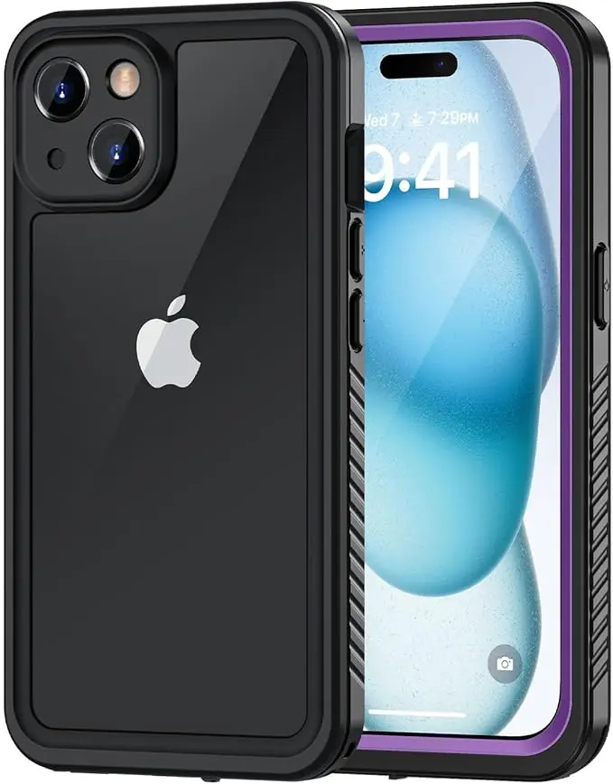 Lanhiem for iPhone 15 Case, IP68 Waterproof Dustproof Shockproof Cases