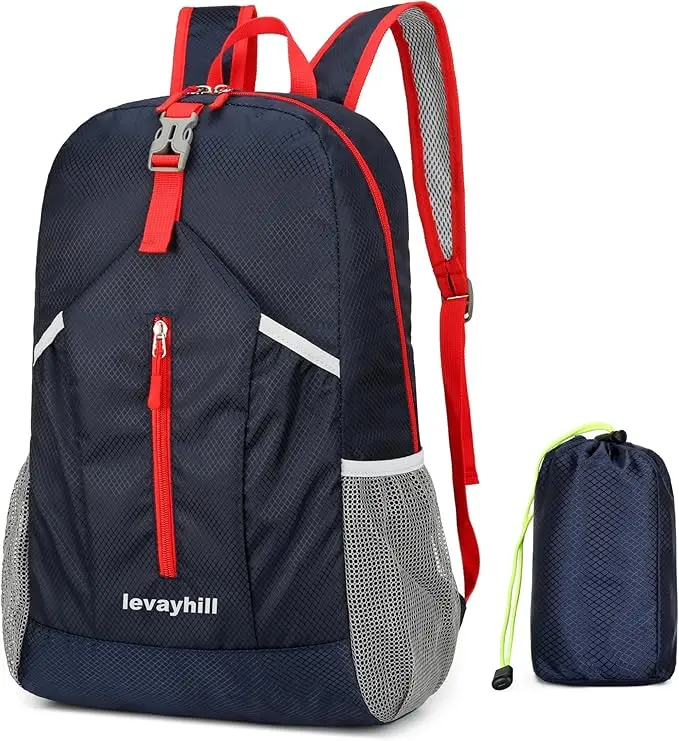 levayhill 25L Foldable Hiking Backpack Lightweight Packable Basic-Daypack