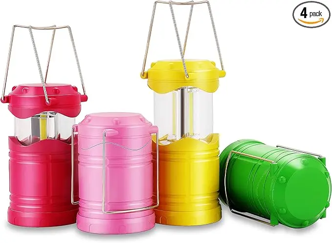 Lichamp LED Camping Lantern, 4 Pack Battery Powered Flashlight