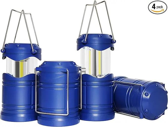 Lichamp LED Camping Lantern, 4 Pack Battery Powered Flashlight
