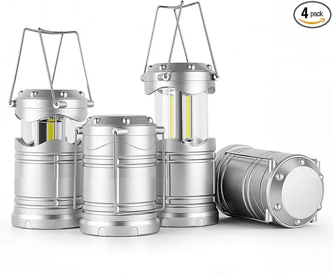 Lichamp LED Camping Lantern, 4 Pack Battery Powered Flashlight
