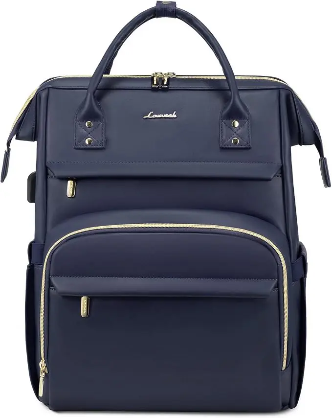 LOVEVOOK Leather Laptop Backpack