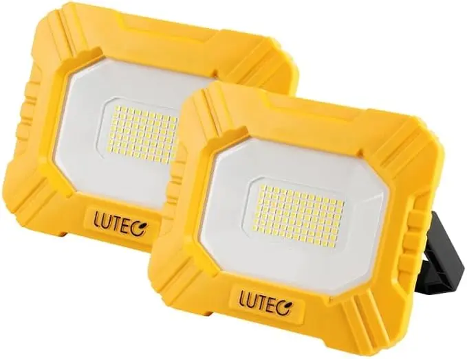 LUTEC 2 Pack 3500LM LED Work Light, Rechargeable Magnetic Work Lights